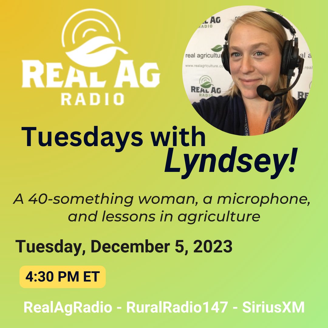realagriculture's tweet photo. Tune in to #RealAgRadio at 430 E on @RuralRadio147 for Tuesdays w/ @RealLoudLyndsey. Hear @LauraVanEerd, @RidgetownCampus on benefits of building #soil; #ProfitablePractices on cover cropping &amp; potatoes; #TheAgronomists on #TileDrainage; &amp; Barbara Cade-Menun on phosphorus mgmt https://t.co/FguGURHRlQ