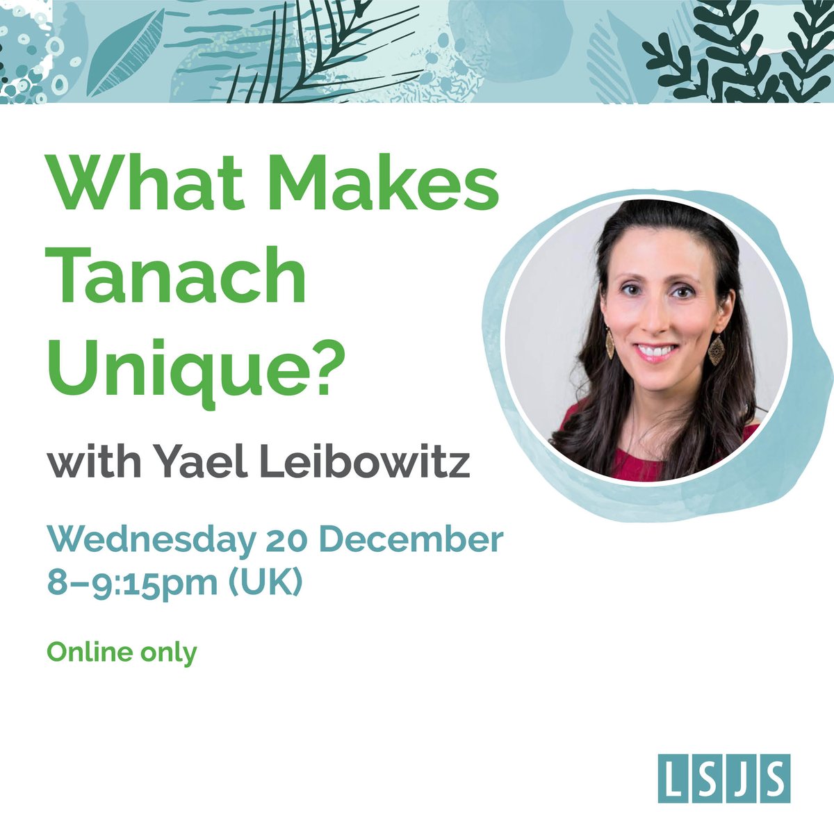 Join us as we explore meta-themes in #Tanach to see how they helped #ancientisrael - and us - make sense of their unique heritage, purpose and aspirations - book at lsjs.ac.uk/what-makes-tan…

#autumn23term #jewishhistory #jewishheritage #tanakh