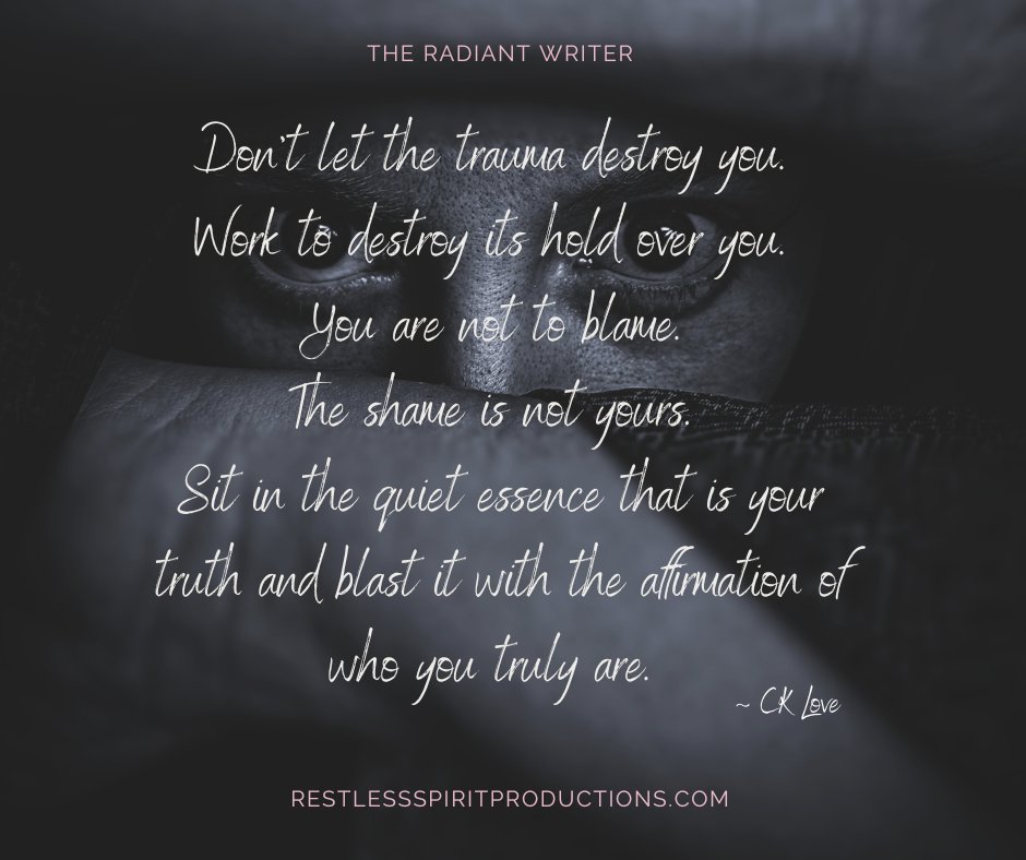 cklovewrites's tweet photo. On Stuckness:
I found as a writer, when I'm stuck, it is usually my trauma from my past creeping up & holding my creative energy hostage. There are a few ways to address this that have really helped me move back into my groove.
#writertherapist #theradiantwriter #theglowproject https://t.co/1G7q045A0z
