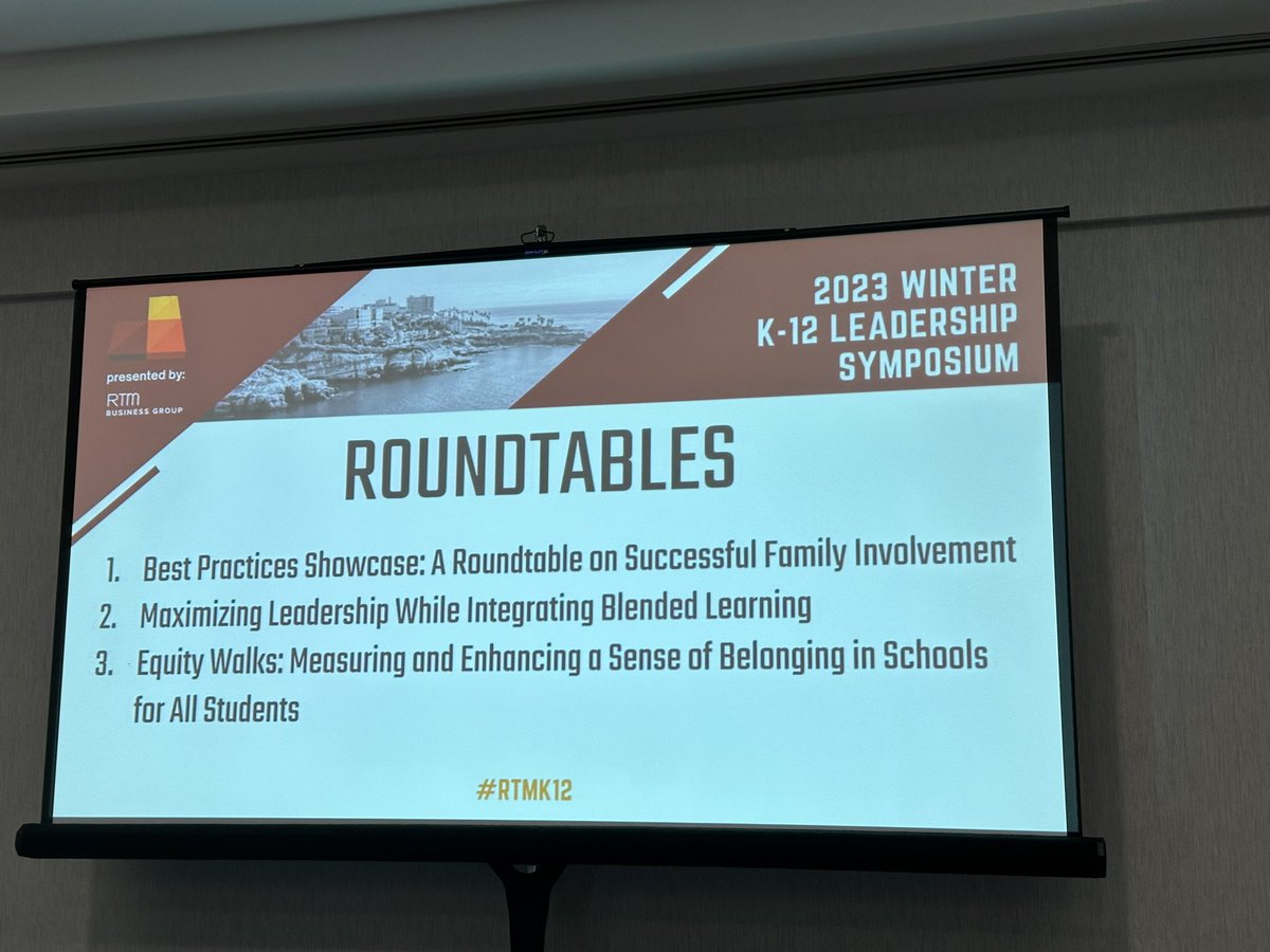 Had an amazing roundtable about Family Engagement at #rtmk12 I love hearing what others Districts are doing to build partnerships.