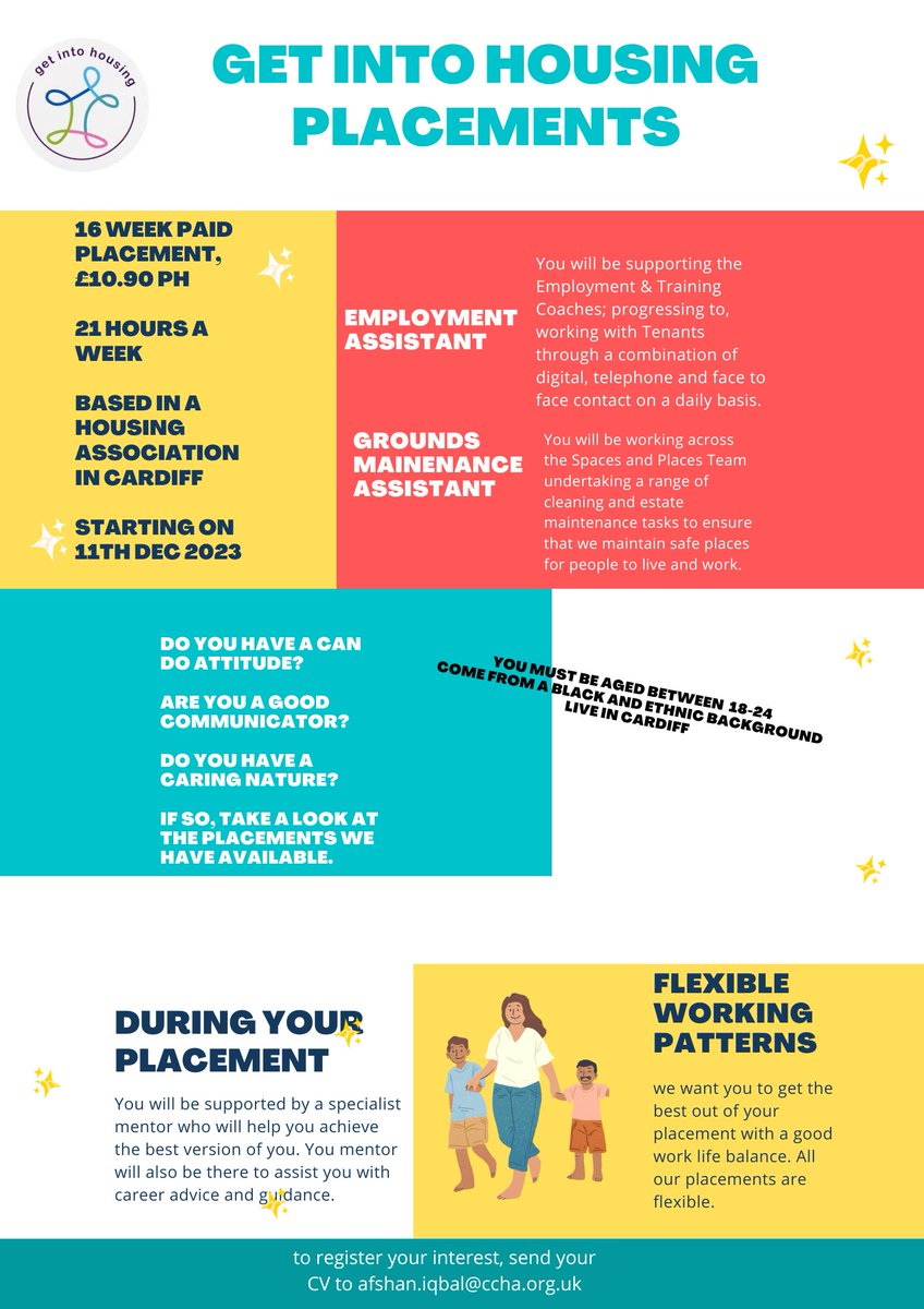 We have 2 remaining placements for our 'Get into housing' project. 

They are paid the real living wage, 21 hours a week and they start on the 11th of December.

 Please share with your networks! 
<a href="/Abdi_Segulle/">Abdi Segulle</a> @AliAbdi_