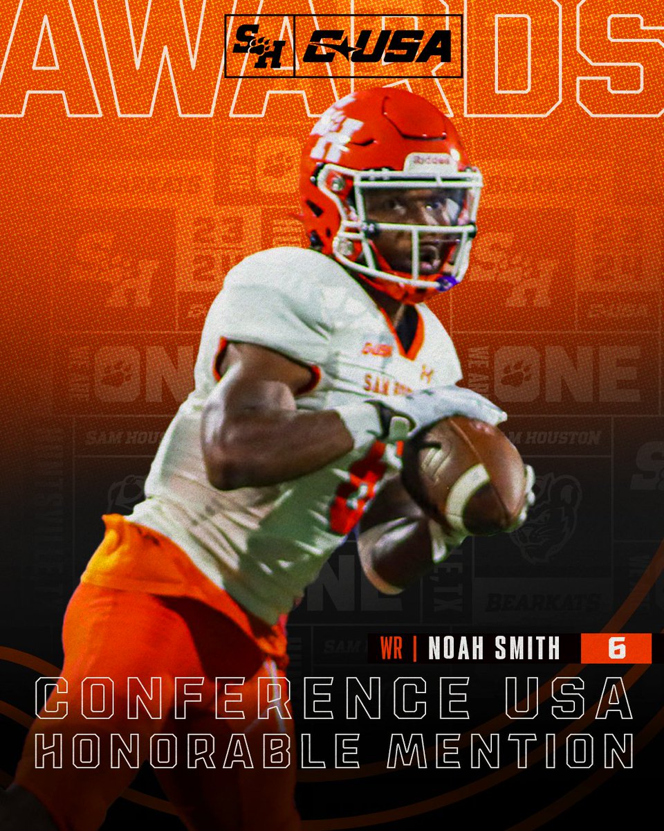BearkatsFB's tweet photo. Noah Smith
All-CUSA Honorable Mention 

• Led team with 79 receptions, 783 yards, 6 TD
• Led CUSA with 9.0 rpg in league play
• First Kat in program history with 3 games of 10+ catches in single season

#EatEmUpKats    

🔗 https://t.co/Op5zIzkJ0t https://t.co/tfzNK9qwjS