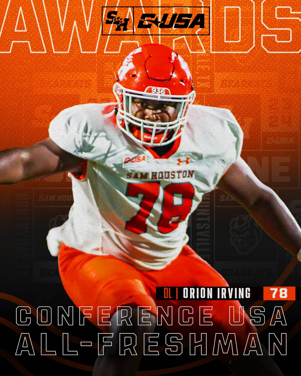 Orion Irving
CUSA All-Freshman Team 

• Started final 5 games at left tackle
• Played in 10 total games as freshman on OL at both tackle spots

#EatEmUpKats    

🔗 bit.ly/47Dg0yy