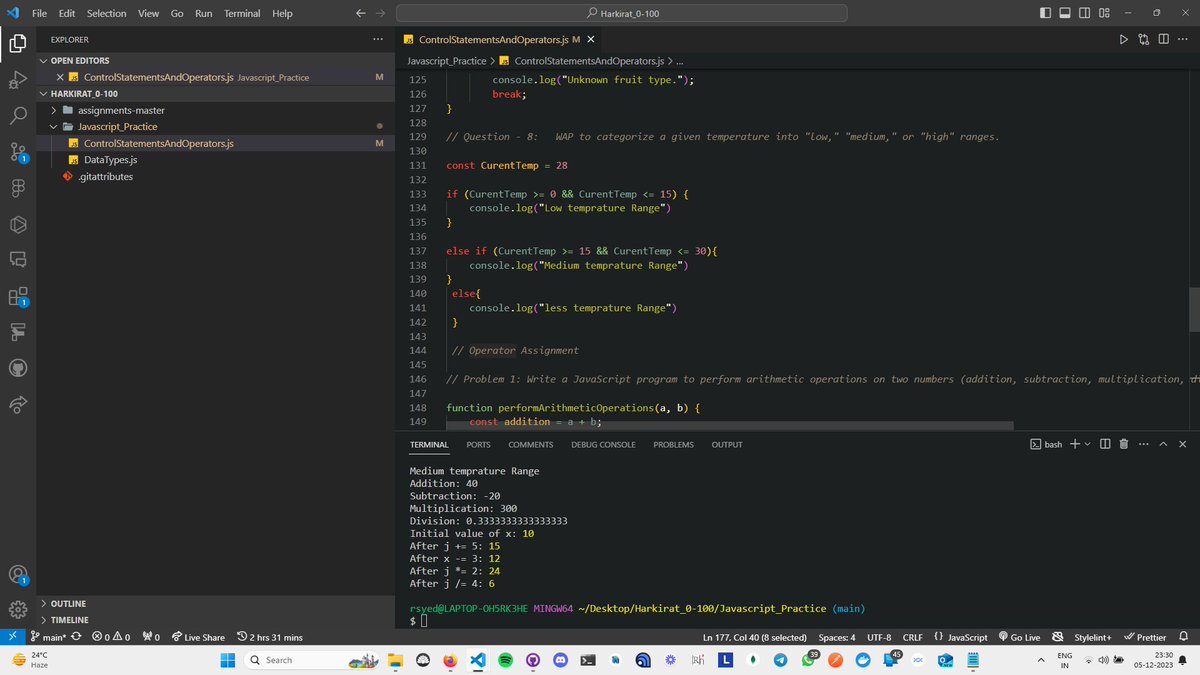rafeeqsyedamjad's tweet image. Day 3 of #151daysofcode

✅ Revised Control Statements and Operators Concepts.
✅ Practiced a Few Questions on it.