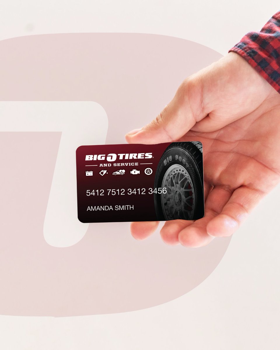 Carry that Big O dependability wherever you go, on top of exclusive perks 😉, with the Big O Tires® and Service Credit Card at participating locations.

Visit ms.spr.ly/6017iuMkz to learn more.