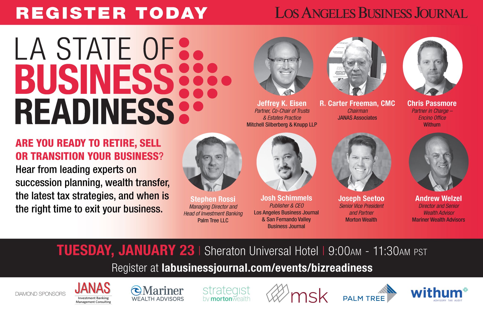 Los Angeles Business Journal on X: Meet the Panelists Steering LA's  Readiness 🗣 The Business Journals have brought together top business  leaders in the LA region for a groundbreaking research endeavor: The