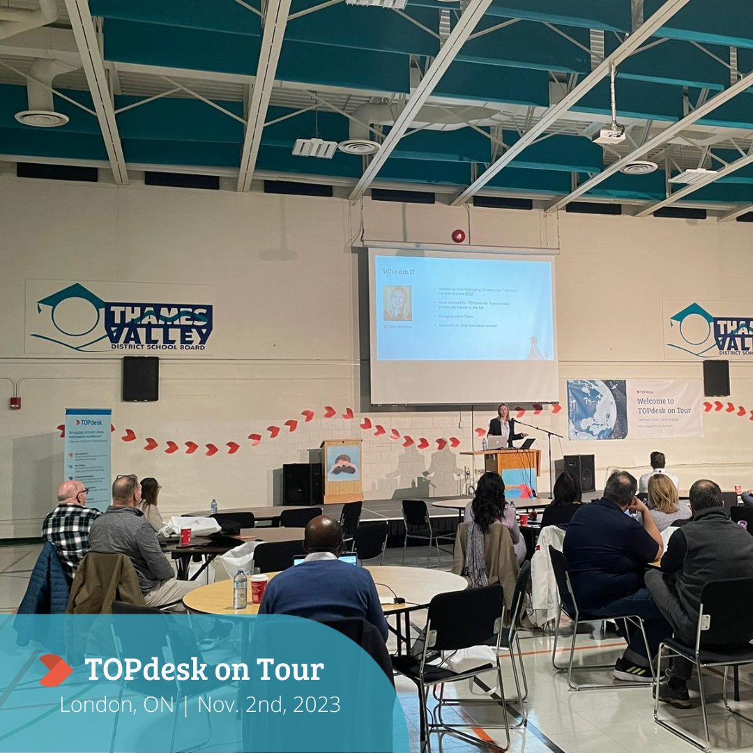 TOPdesk_NA's tweet photo. A heartfelt thank you to everyone who joined the Canada TOPdesk on Tour. We hope you enjoyed the presentations, workshops, and networking amongst customers and peers. 🤝 In case you missed it, you can watch the recap here: https://t.co/as33DETXcb

See you again next time. 👋🎉 https://t.co/LDysfisCZU