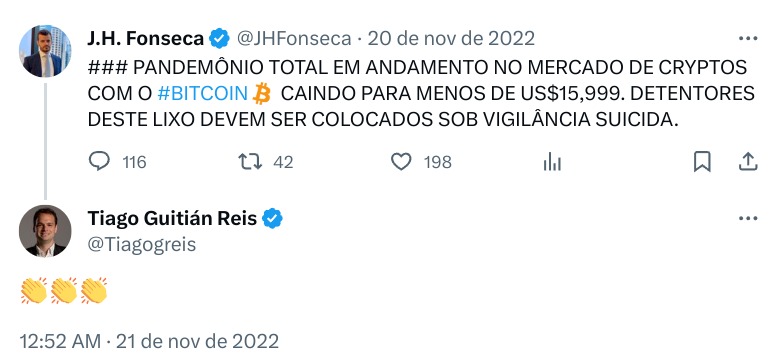 THREAD DOS MELHORES PRINTS DE FARIA LIMERS, GOLDBUGS E SHITCOINHEIROS BOSTEJANDO SOBRE BITCOIN >>>>>>>>>>>>>>>>>>>>>

Quem tiver print, manda aí