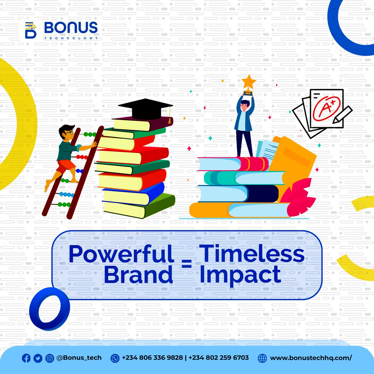 A powerful brand, like a stack of books, is built over time and leaves a lasting impact.

#bonustechnology #brand #impact #branding #branddesigner #brandingexpert