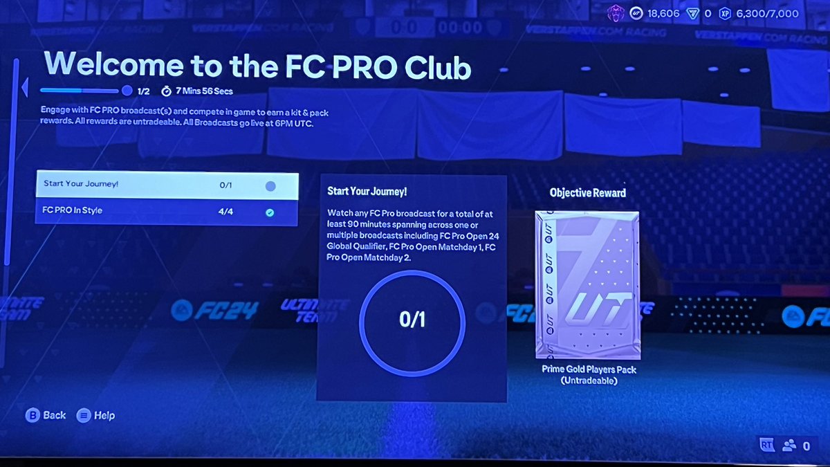 mccarthyadam's tweet photo. @EAHelp hey, I still haven’t received the prime gold pack, plus obj that completes the ‘Welcome to the  fc pro club’ objective. 

Any ideas? https://t.co/sOKgNAHMox