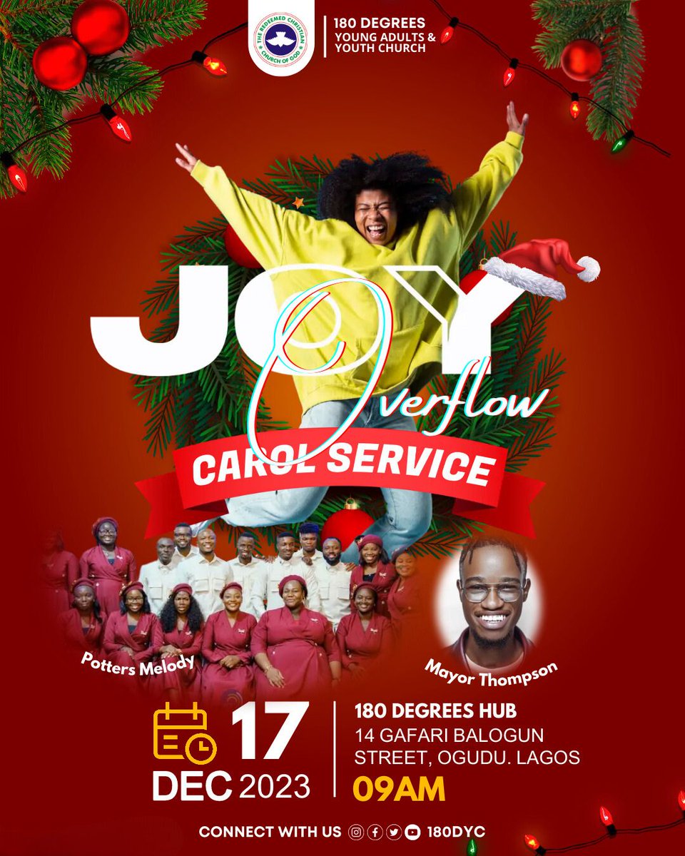 180dyc's tweet image. Join us for a special Thanksgiving Christmas carol service.

We have some amazing services planned!

#rccg180dyc #joyoverflow #thanksgiving #joy