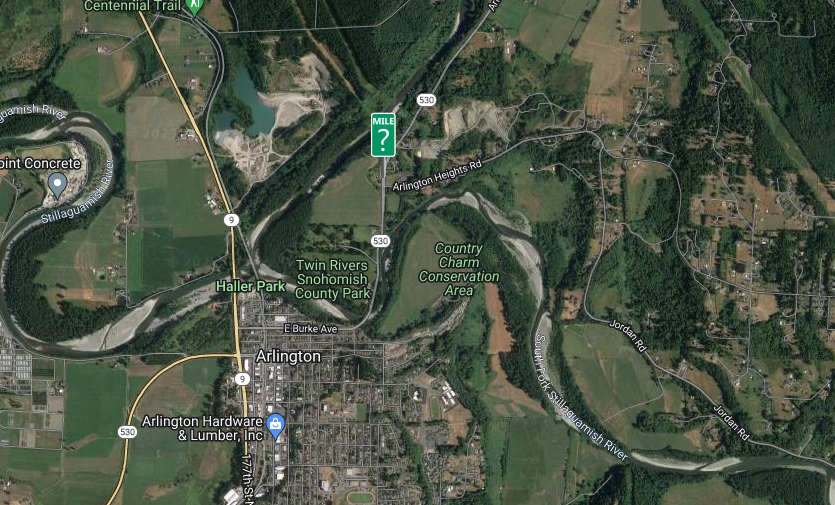 wsdot_north's tweet photo. HEADS UP: Both directions of SR 530 between Arlington Heights Road and E Burke Ave in Arlington are closed due to water over the roadway. https://t.co/lNvFtUsYWi