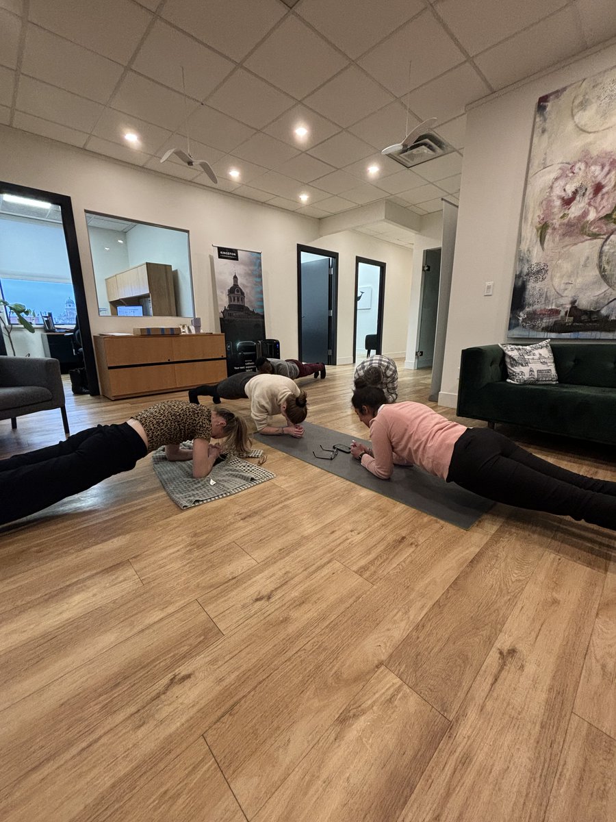 InvestKingston's tweet photo. Today our team participated in the @KFLAPH #12DaysofSitLessKFLA2023 with a Plank Challenge!
Donna was the winner of today's challenge! https://t.co/loRdZankct