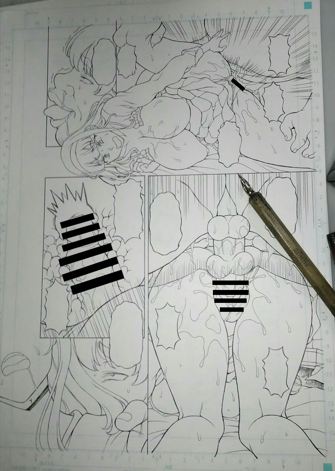 ～たまには進捗～
アナログ線画がこうなって残すはトーン処理、効果音等描き文字、ホワイト入れのみとなりました(;'Д`) 