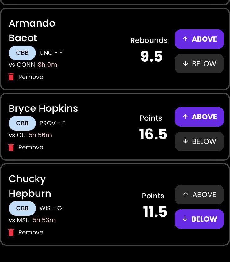 Get on <a href="/sportsbattleapp/">SportsBattle</a> and cash this #NFL free play along with these 6 #CBB plays we’re running

Use code EWJIOE28 to get $100 deposit match to start off &amp; get higher payouts than other sites 🏀💰
#sportsbattle #prizepicks #cbbpicks #collegehoops #cbbplays #cbbprops #playerprops