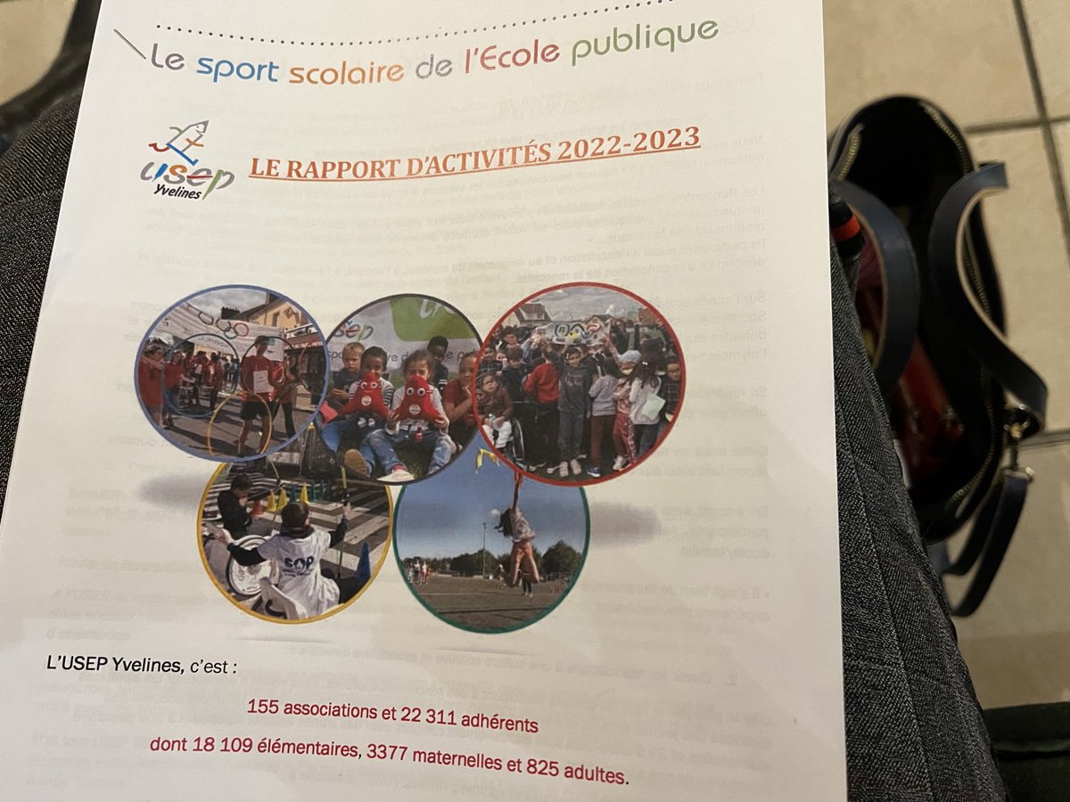 AG @Usep78 
Des chiffres de licenciés,adultes et enfants,d’actions et d’activités véritablement impressionnants.Une mission de service public déterminante au service de la construction citoyenne et de la prévention santé 
#Education #Partage #Partenariat 
@SandrineLair