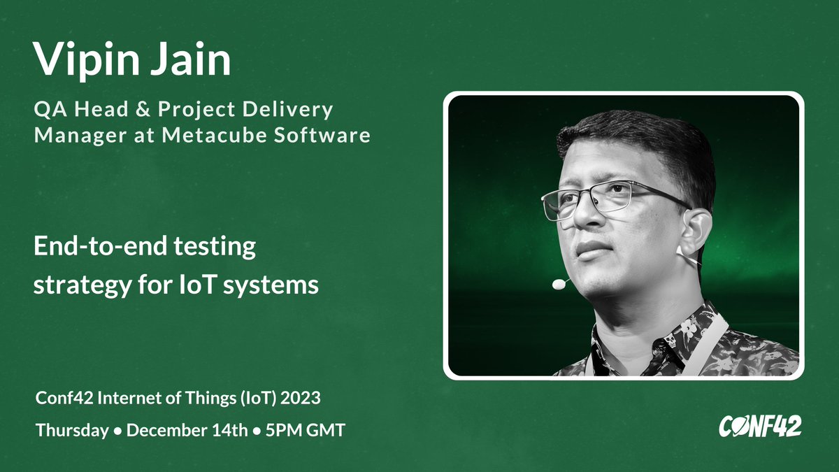 🌟Don't miss #Conf42 #IoT!

🌐conf42.com/Internet_of_Th…

🎙️Check our testing strategy for IoT systems, how we deconstruct the system in layers &amp; build Small automation around them.

#EndToEndTesting #IoTQA #TestingStrategies #IoTQuality #ConnectedDevices #SmartTechTesting #QAInIoT