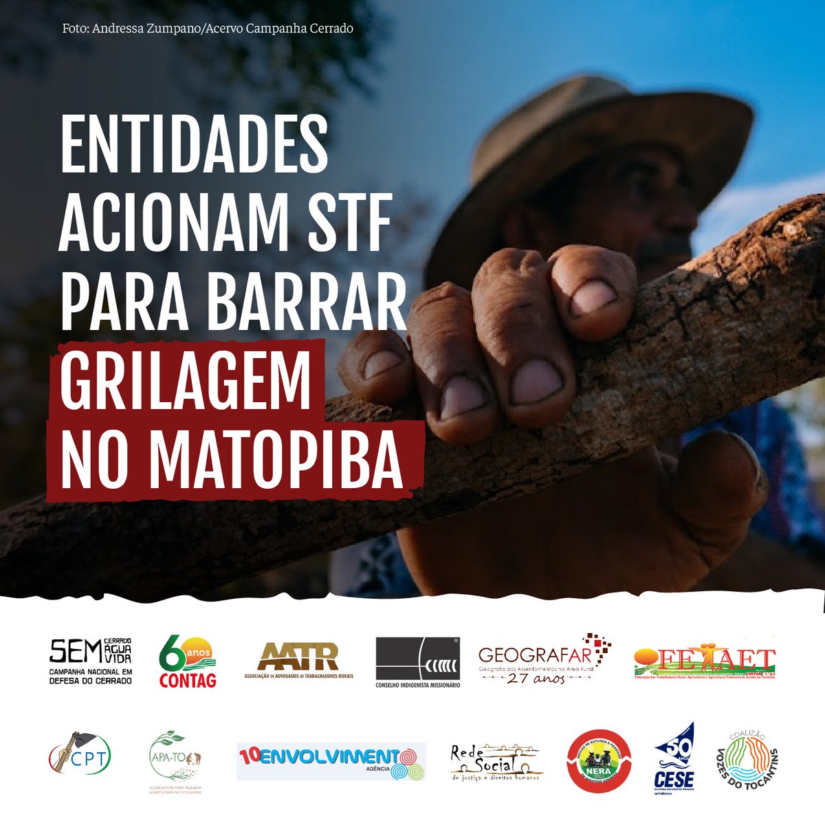 A Contag, com apoio da Articulação de Resistência ao Plano de Desenvolvimento Agropecuário do Matopiba, que integra a Campanha Cerrado, protocolou hj no STF pedido de Ação Direta de Inconstitucionalidade contra lei do Tocantins q promove violência no campo
bit.ly/46Ljm16