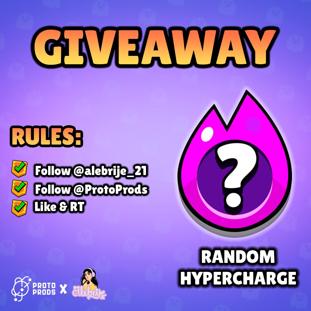 ✨SORTEO DE 1 HIPERCARGA ALEATORIA✨

¿De quién les gustaría una hipercarga? 🤠

Requisitos:
✔︎ Seguir a <a href="/alebrije_21/">Alebrije 🫧</a> &amp; <a href="/ProtoProds/">We’ll see</a> 
✔︎ Like ❤️ &amp; Retweet ♻️

El sorteo termina el 16 de diciembre, suerte a todos :D

#BrawlStars