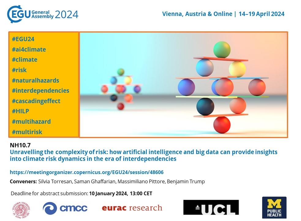 Are you interested in the role that #ArtificialIntelligence  can play in multi-risk dynamics?
Join us in a voyage into the complexity of risk at #EGU24: we will sail on an AI-propelled vessel into the sea of climate and multi-risk interdependencies !
meetingorganizer.copernicus.org/EGU24/session/…