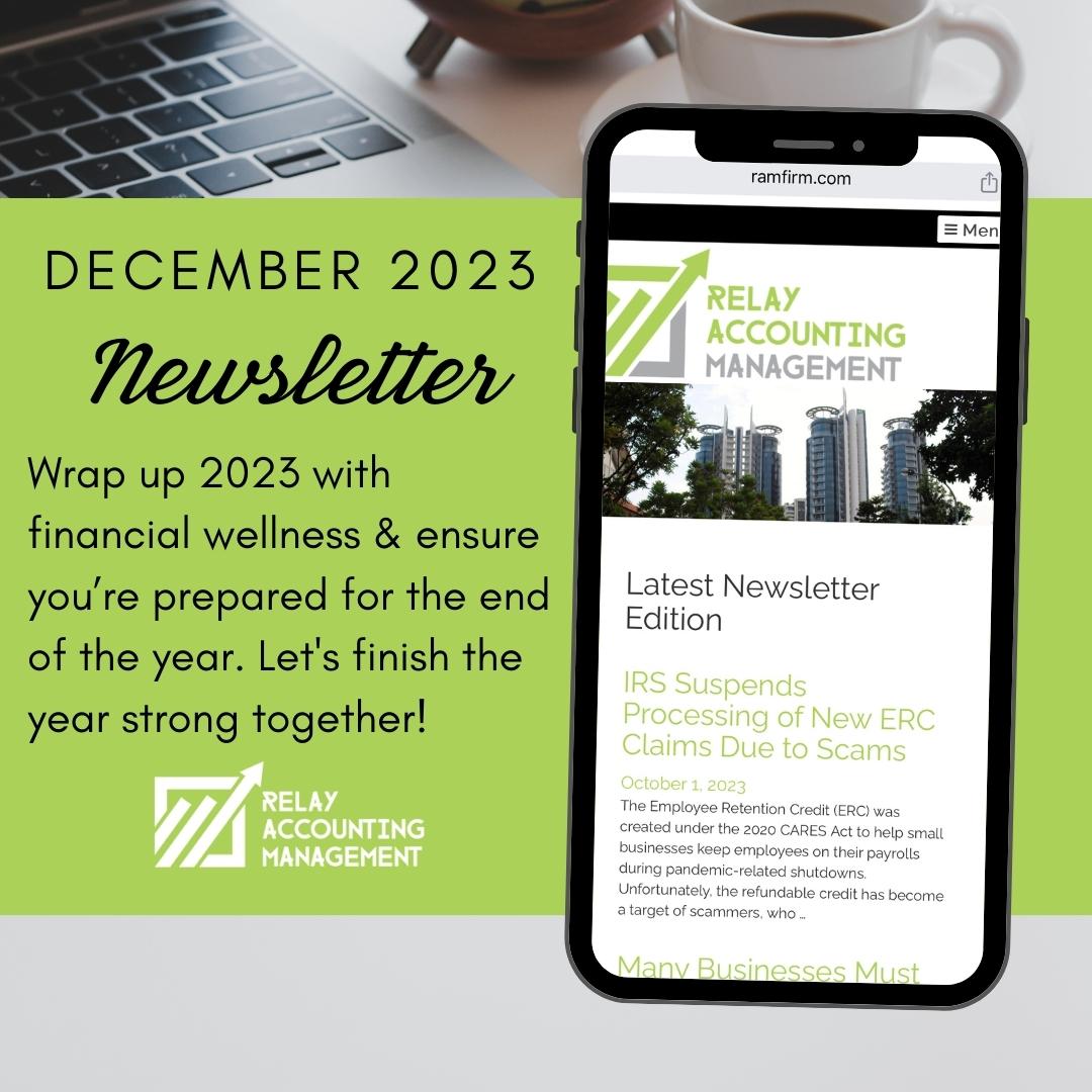 TheRAMFirm's tweet photo. 🎄 Get ready for a prosperous new year with our December newsletter! 📆 Explore year-end financial planning, tax-saving strategies, and the latest updates in accounting. Join us as we count down to a suc... https://t.co/36HqfwNFr6 #DecemberNewsletter #YearEndPlanning #RAMFirm https://t.co/ta0jAAdhZU