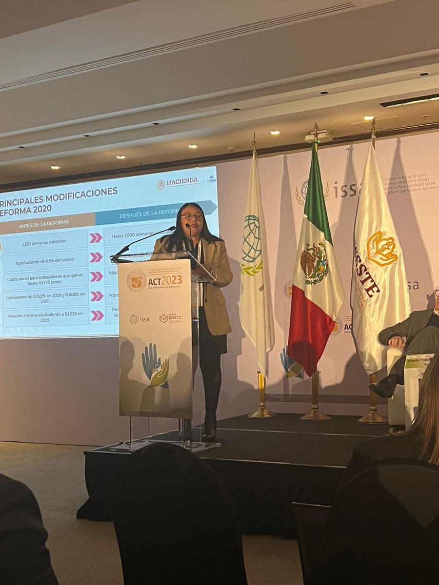 CONSAR_mx's tweet photo. Esta mañana la #CONSAR participó en la Vigésima Primera Conferencia Internacional de Actuarios, Estadísticos y Especialistas en Inversiones de la Seguridad Social, que reúne a expertos de todo el mundo en esta materia. 🧵
#ISSAACT2023 https://t.co/chfGkkl58w