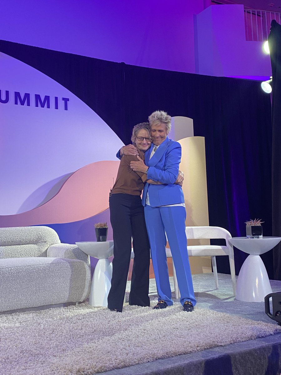 TheWrap's tweet photo. The one-and-only Jodie Foster introduces the incredible @diananyad, who is the definition of #Resilience. 🏊‍♀️💪  #PowerWomenSummit https://t.co/TGkrk5c0tY