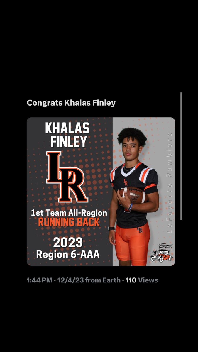 Khalas Finley (@khalasfinley4) on Twitter photo Thankful to be recognized as 1st team all region running back!! <a href="/NwGaFootball/">NwGa Football</a> <a href="/coach_andyscott/">Andy Scott</a> @A1Willzz <a href="/Coach_JMiller/">James Miller</a> <a href="/RecruitGeorgia/">Recruit Georgia</a> Thankful to be recognized as 1st team all region running back!! <a href="/NwGaFootball/">NwGa Football</a> <a href="/coach_andyscott/">Andy Scott</a> @A1Willzz <a href="/Coach_JMiller/">James Miller</a> <a href="/RecruitGeorgia/">Recruit Georgia</a>