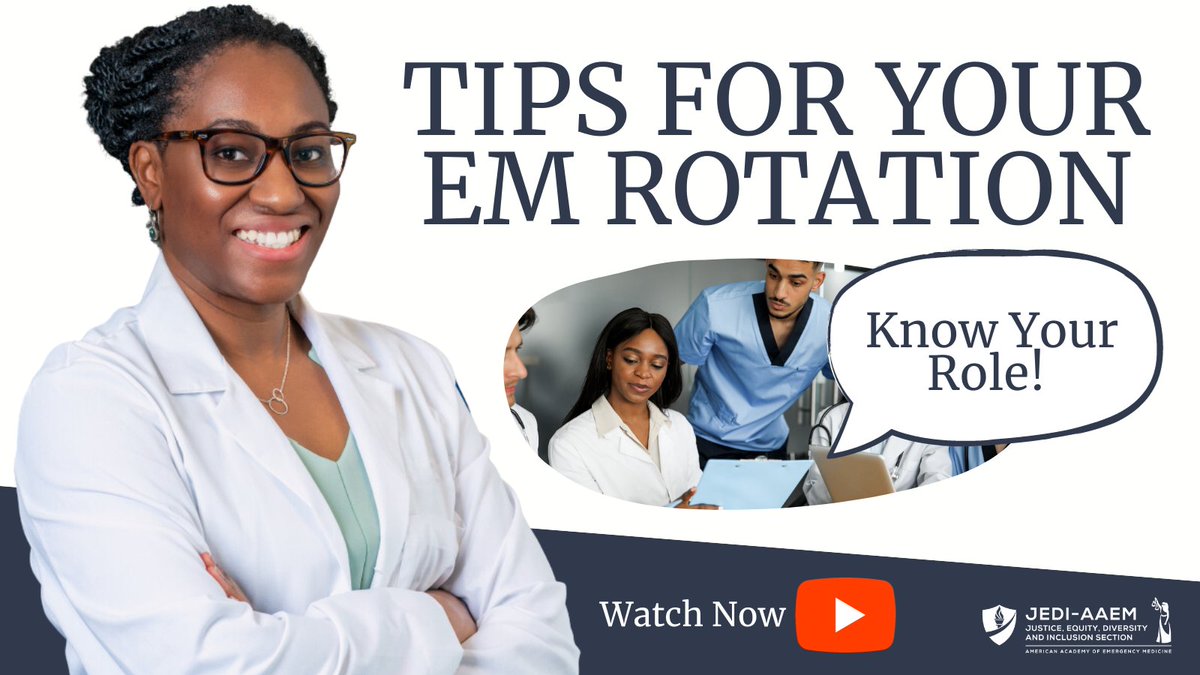 Introducing AAEM's newest lecture series! Listen to Adesuwa (Ade) Akhetuamhen, MD discuss Tips for Your EM Rotation. By the end of the lecture, you will have learned how to set an agenda, solicit feedback, and follow 6 steps for success. Watch Now: youtu.be/Hut6o9widxo