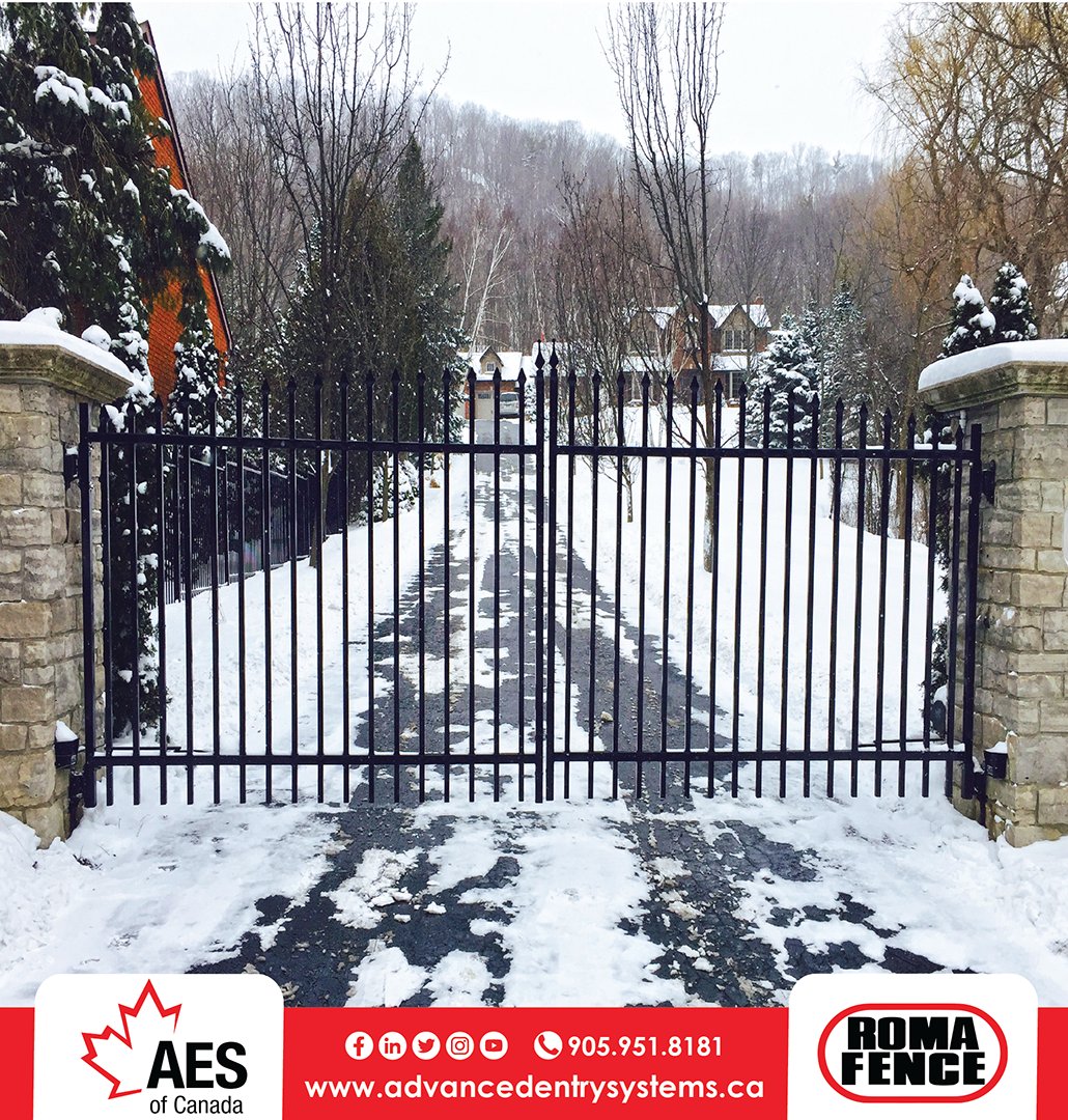 RomaFence's tweet image. Swing into the Holiday Season with our automation division! ❄️ #AES #advancedentrysystems #gates