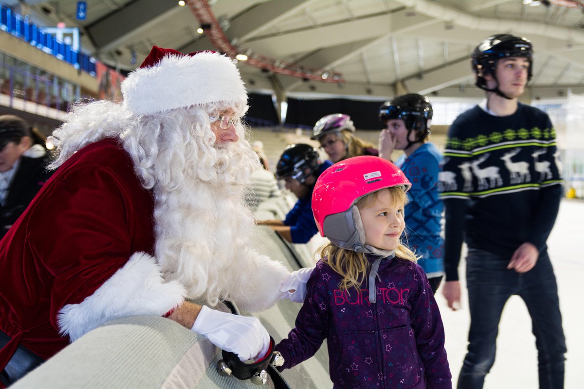 Santa Claus is Coming to Town 🎵 Better make it down to the Oval to find out who's naughty or nice 🎁 Skate with Santa Sunday, Dec. 10th 12 Noon - 5:00 p.m. @ucalgary @curiocitycalga1 #skatewithsanta