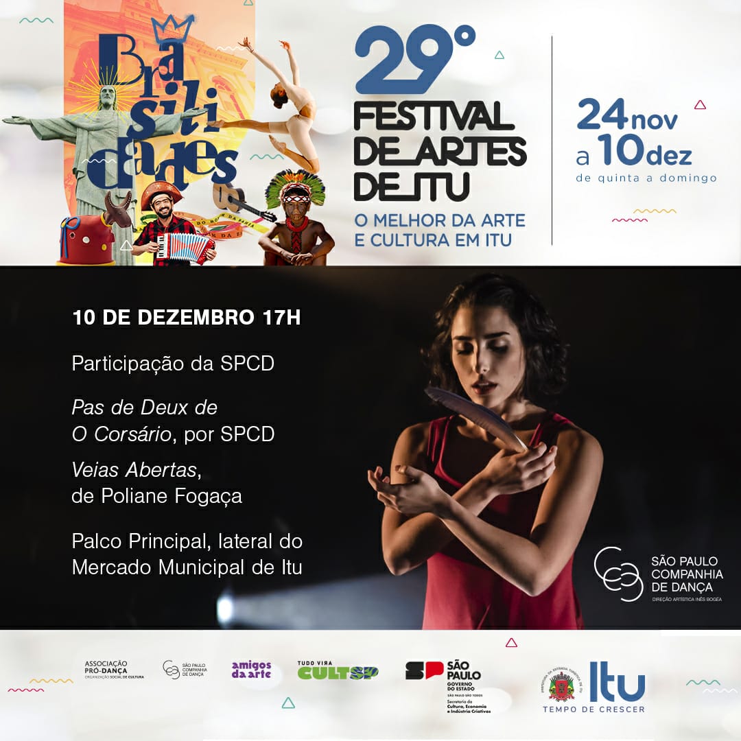 🗓️Anote na Agenda! No dia 10 de dezembro, domingo, às 17h, a SPCD marca presença no 29º Festival de Artes de Itu com duas obras de seu repertório. A entrada é gratuita! @ines_bogea @CulturaSP #Culturas