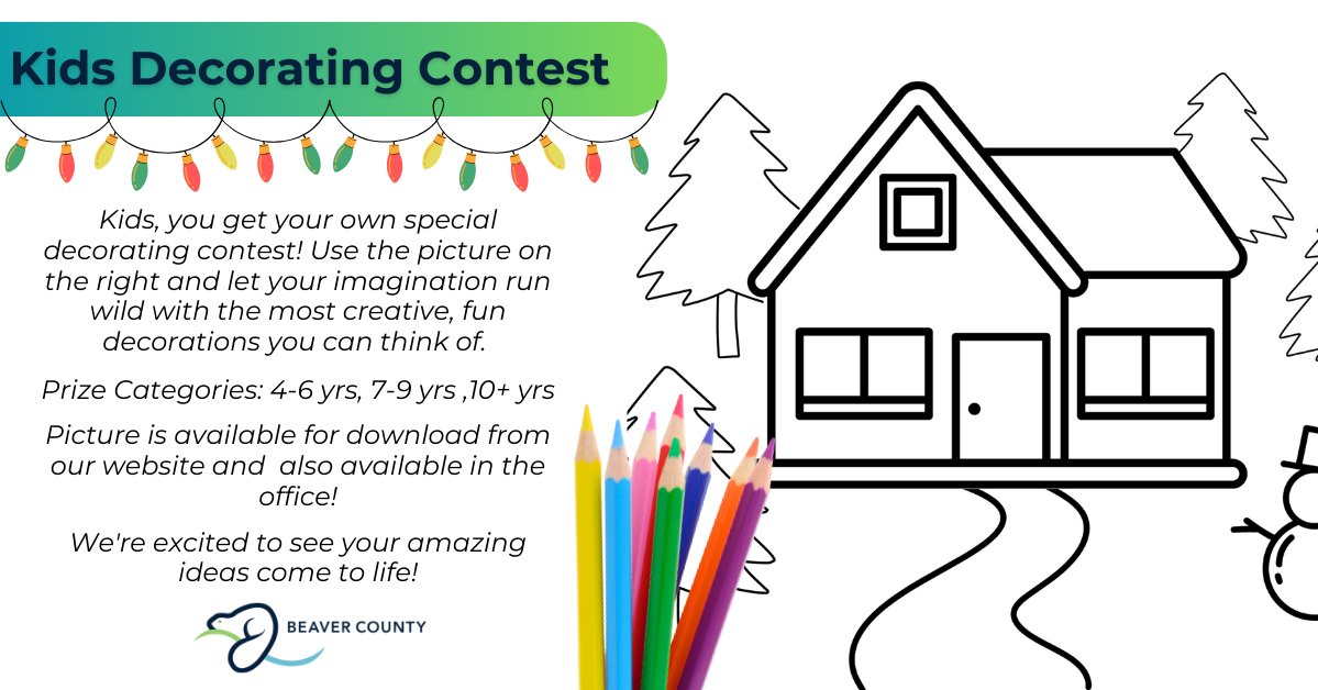 Ok people, we're giving you another week to get your entries in! (pssst, there are prizes - three in each division!)!
Deadline is now December 11th!Let the decorating begin! 🌟🏠🎅🏼
Full details: bit.ly/BCdecor
#holidaydecorating  #BeaverCounty #APlaceToCallHome