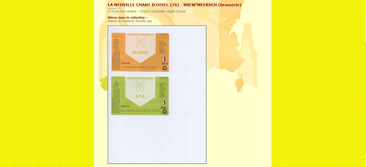 Un nouvel ajoût au répertoire : la brasserie Brew'Meersch beuhbababeercollection.com/bierpage/franc… #bbC #bière #étiquettes #collection #brasserie #microbrasserie #artisanale #seinemaritime #laneuvillechantdoisel
