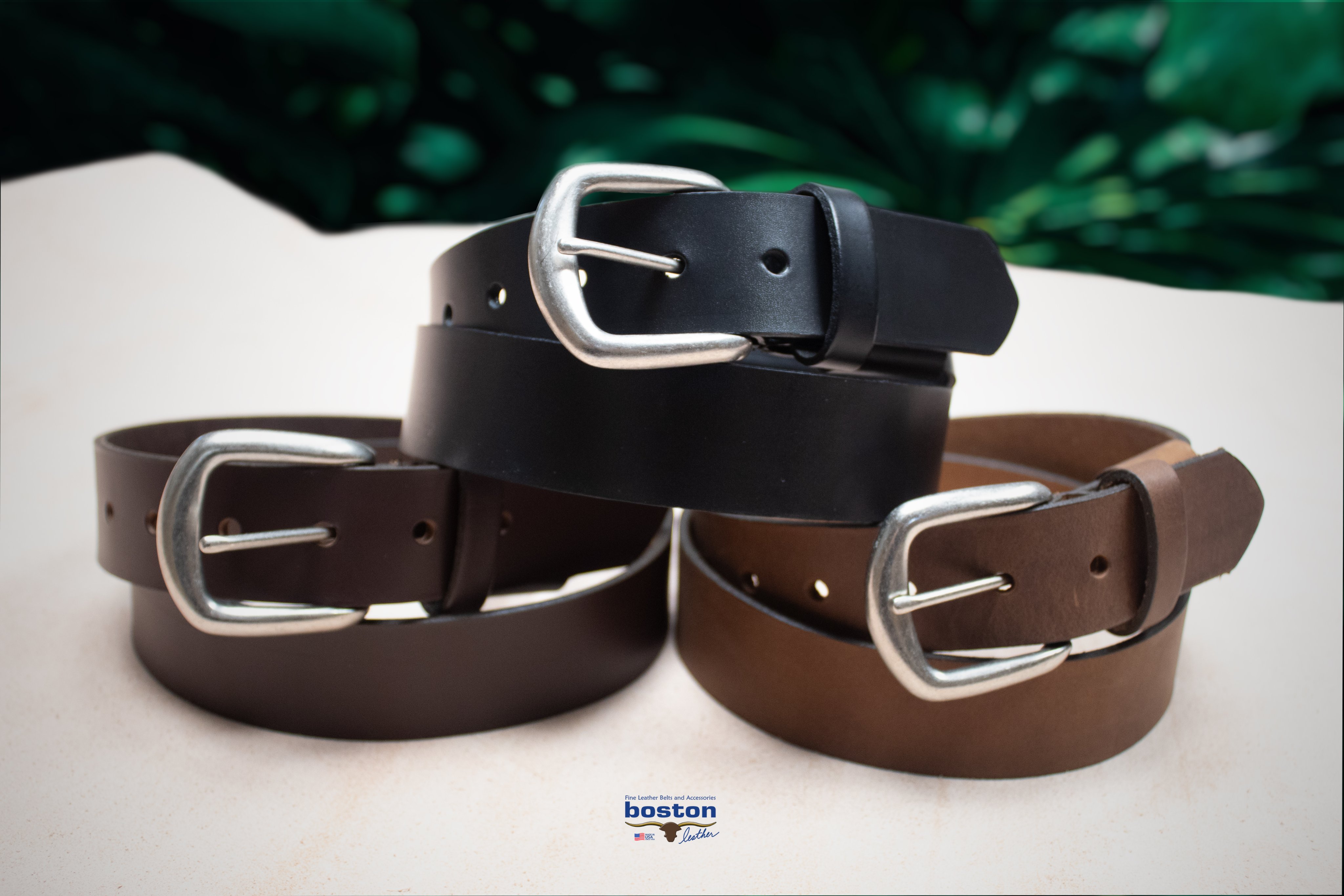 Boston leather belts hot sale