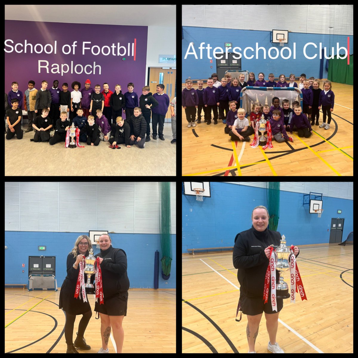 Not everyday @Raploch_Primary we get a chance to see silverware! School of Football & our Mini kickers class got to see @Stirling_Albion league trophy they won for gaining promotion 🏆🥇 Thank you to Craig @SAFCCommunity for coming into deliver over the 5 weeks ⚽️