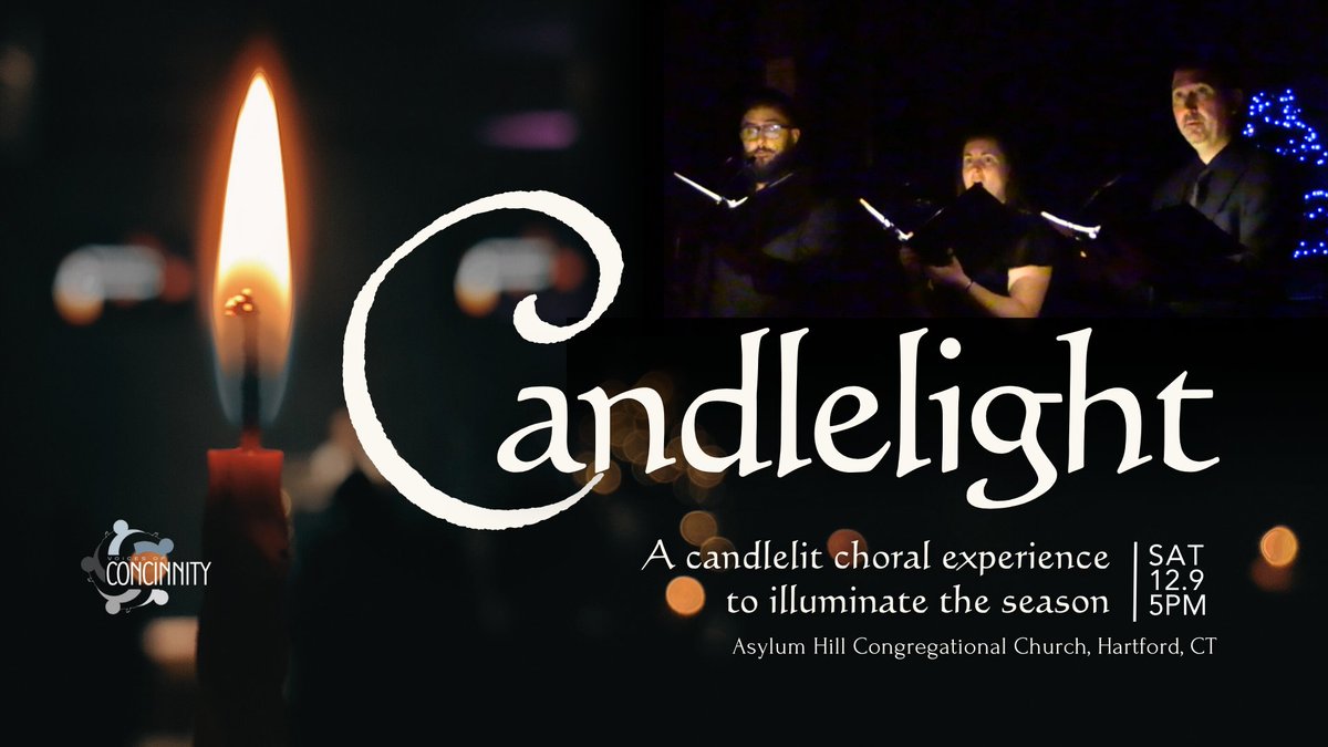 Come to a beautiful candlelit holiday choral experience that is not the Messiah this Saturday, December 9th in Hartford, Connecticut. consonare-sing.org/concerts