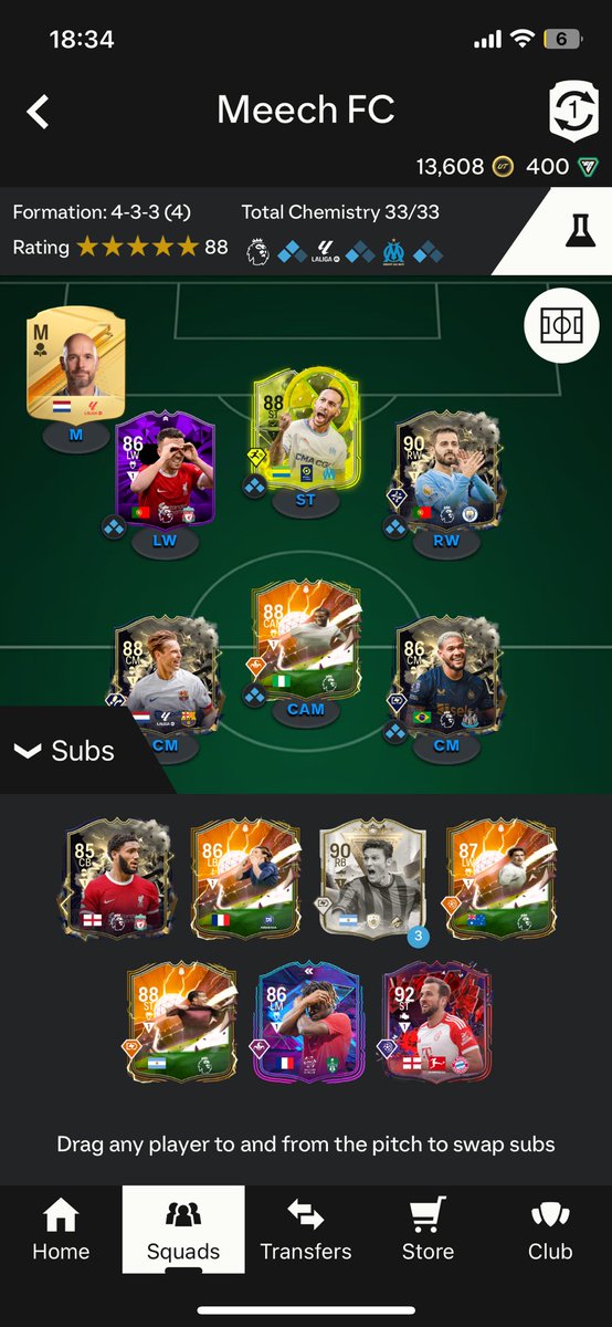 Meech_GM's tweet photo. @FC_Bridges Tactics look nice brother 👌🏻 Nice to see some tactics that aren’t 4321 👍🏻 any idea how you think I could line up? https://t.co/0lhJ7dykE0