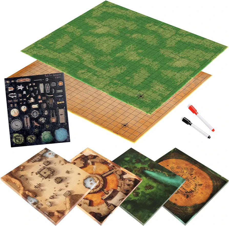 CartosTom's tweet image. In case anyone needed further proof that AI image generators are thieves, here are a bunch of AI battlemaps being sold alongside a punch card of assets stolen from myself @LokeBattlemats and @schley 

amazon.com/CZYY-Foldable-…