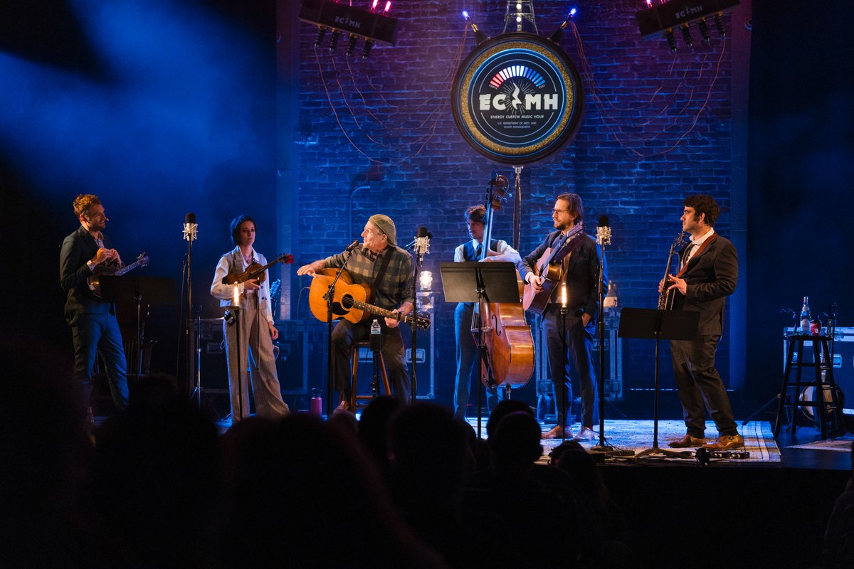 punchbrothers's tweet photo. Another remarkable installment of The @energycurfew Music Hour at @audibletheater’s Minetta Lane is in the books! Thank you to everyone who joined us, and a very special thanks to our guests @JamesTaylor_com and Gaby Moreno. https://t.co/y3dKwnTVL5