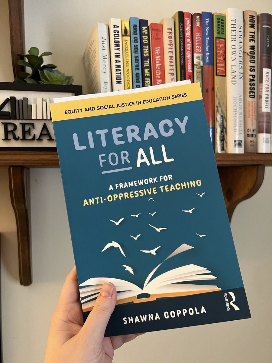 could not be happier to receive @ShawnaCoppola’s newest book, Literacy for All: A Framework for Anti-Oppressive Teaching. perfect timing with the semester coming to a close. join me and get a copy of your own (currently 20% off!): routledge.com/Literacy-for-A…