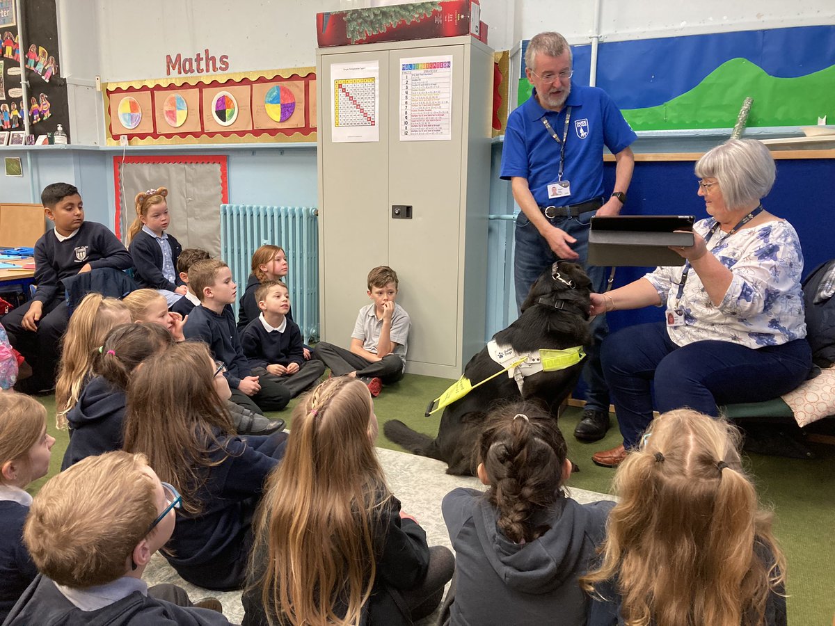 Our Guess the Dog’s Birthday calendar is filling up nicely this week as we aim to raise some money to donate to @guidedogs charity. We loved having our visit from Razzer and his owners, and can’t wait to see the final tally! @MissLauderLVPS