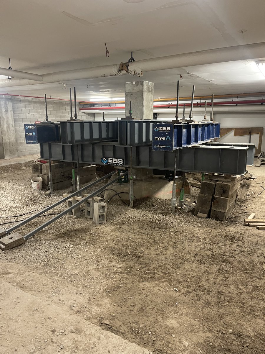 jackman_ltd's tweet image. We are testing the structural supports of the existing building we are renovating - this test applies over 1 Million Pounds of pressure to the foundation to ensure it can withstand anything built on top! Thank you @EBGeostructuralInc for your amazing work! #piletest #hardwork