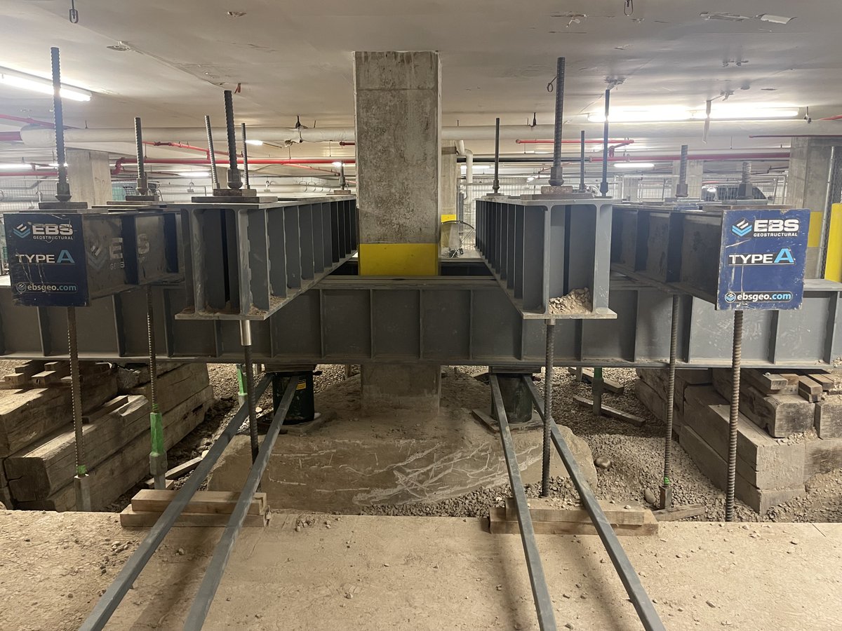 jackman_ltd's tweet image. We are testing the structural supports of the existing building we are renovating - this test applies over 1 Million Pounds of pressure to the foundation to ensure it can withstand anything built on top! Thank you @EBGeostructuralInc for your amazing work! #piletest #hardwork