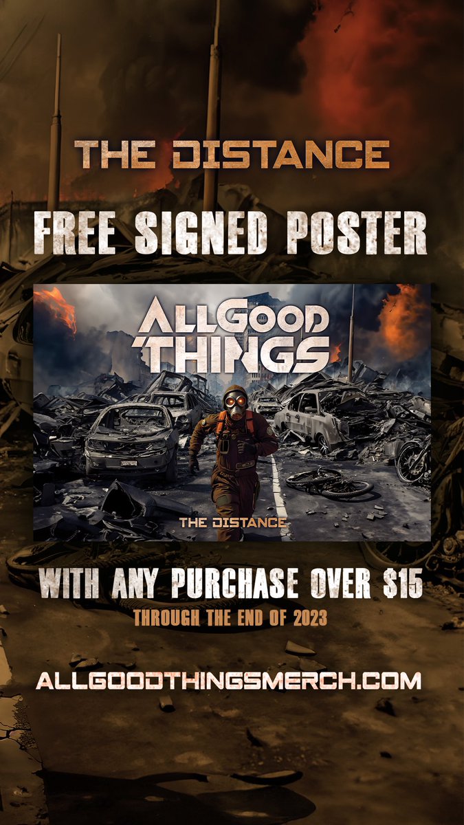 Free signed #TheDistance poster for anyone who places an order of $15+ through January! Race, pace, & plot your way to AllGoodThingsMerch.com #NewEP OUT Dec 8th! Pre-save if you haven’t already: li.sten.to/thedistanceep