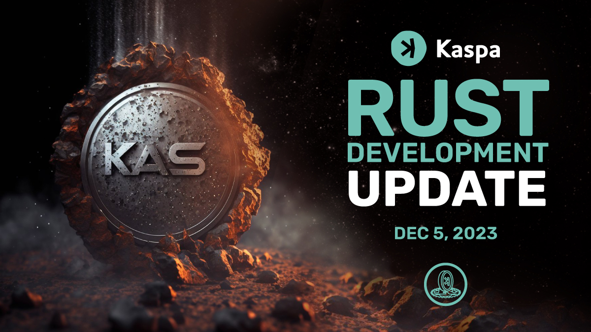 There is so much going on in the Kaspaverse!
• Apps and new exchange integrations
• 30 Kaspa Ambassador's onboarding
• Meetups and events happening around the globe
• #Kaspa in the news
We wanted to make sure you all are aware of the progress on the #RUST Re-write and other