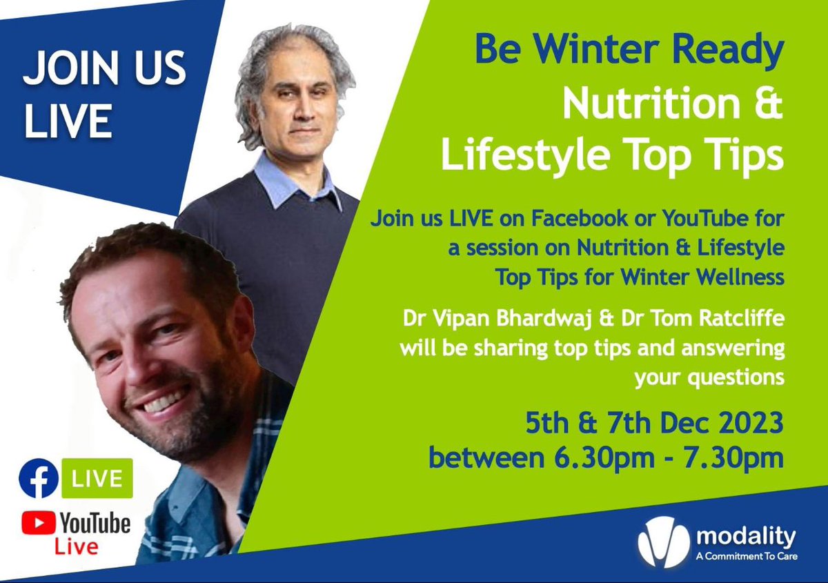 We are on Facebook live this evening and on Thursday asking if you are winter ready! Join us via your practice facebook page or find us on you tube m.youtube.com/watch?v=W9apCF…