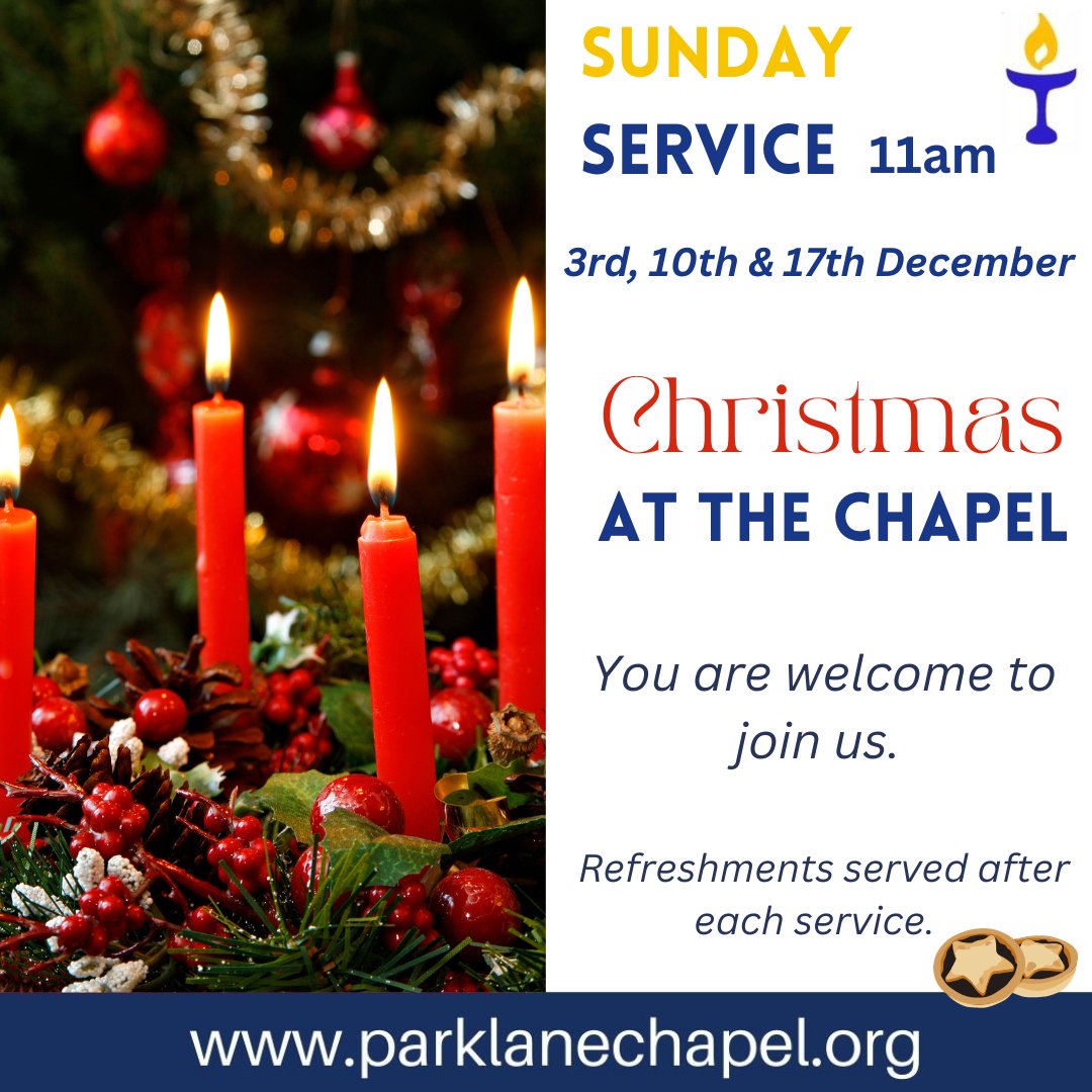 Christmas at the Chapel🎄🕯️ Pop along to Park Lane Unitarian Chapel (629 Wigan Road, Bryn, Ashton-in-Makerfield) & spend the build up to Christmas in the company of a warm and welcoming community! 🥟☕️ #ashtoninmakerfield #SundayService #Unitarian #christmas2023 #congregation