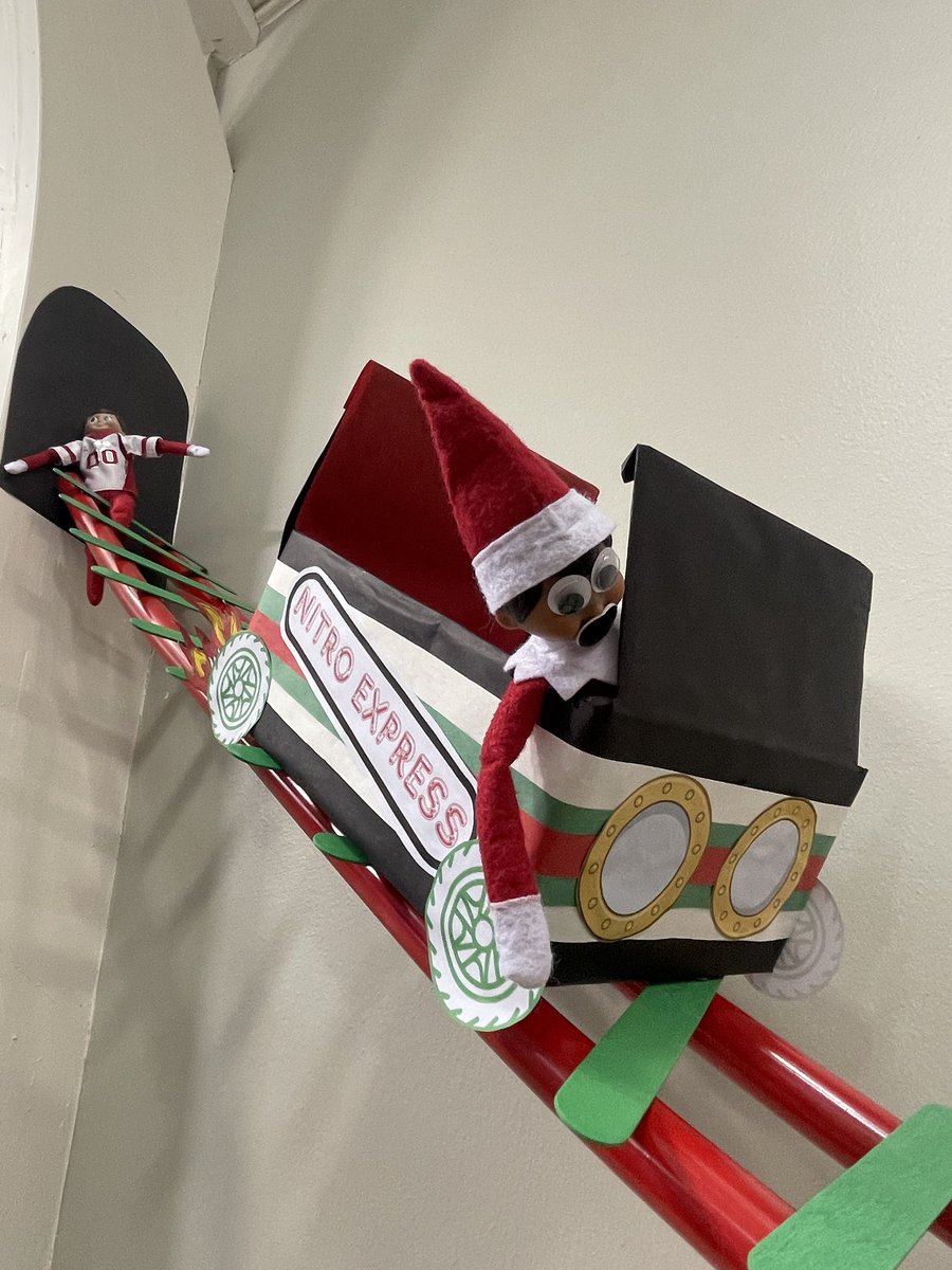 I see where Naughty Nitro got his name, poor Elfie! #Finchfalcons #wearemckinney #everystudenteveryday