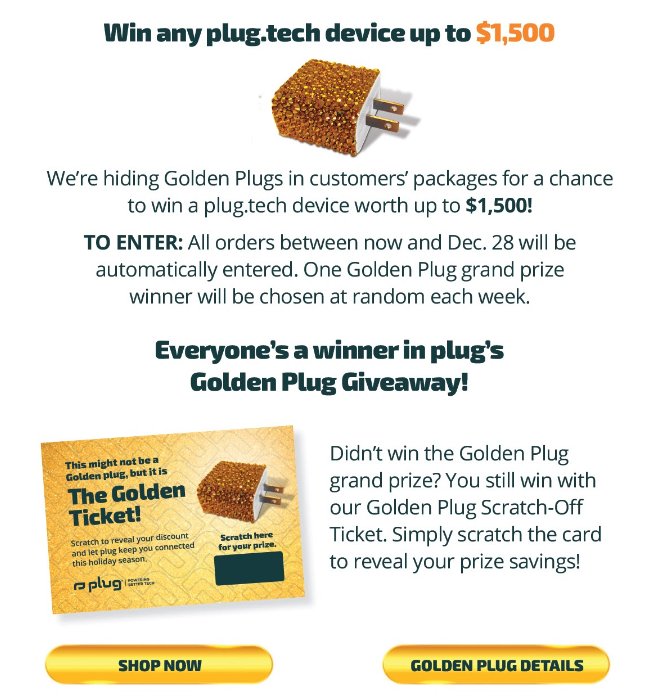 Real_kisaki's tweet image. Don’t miss the chance to win big in the Golden Plug Giveaway by @plugbettertech! Visit plug.tech/EMMADMAESTRO, use code EMMADMAESTRO, and check out the full rules. Every order is an entry! #GoldenPlugGiveaway #TechWins